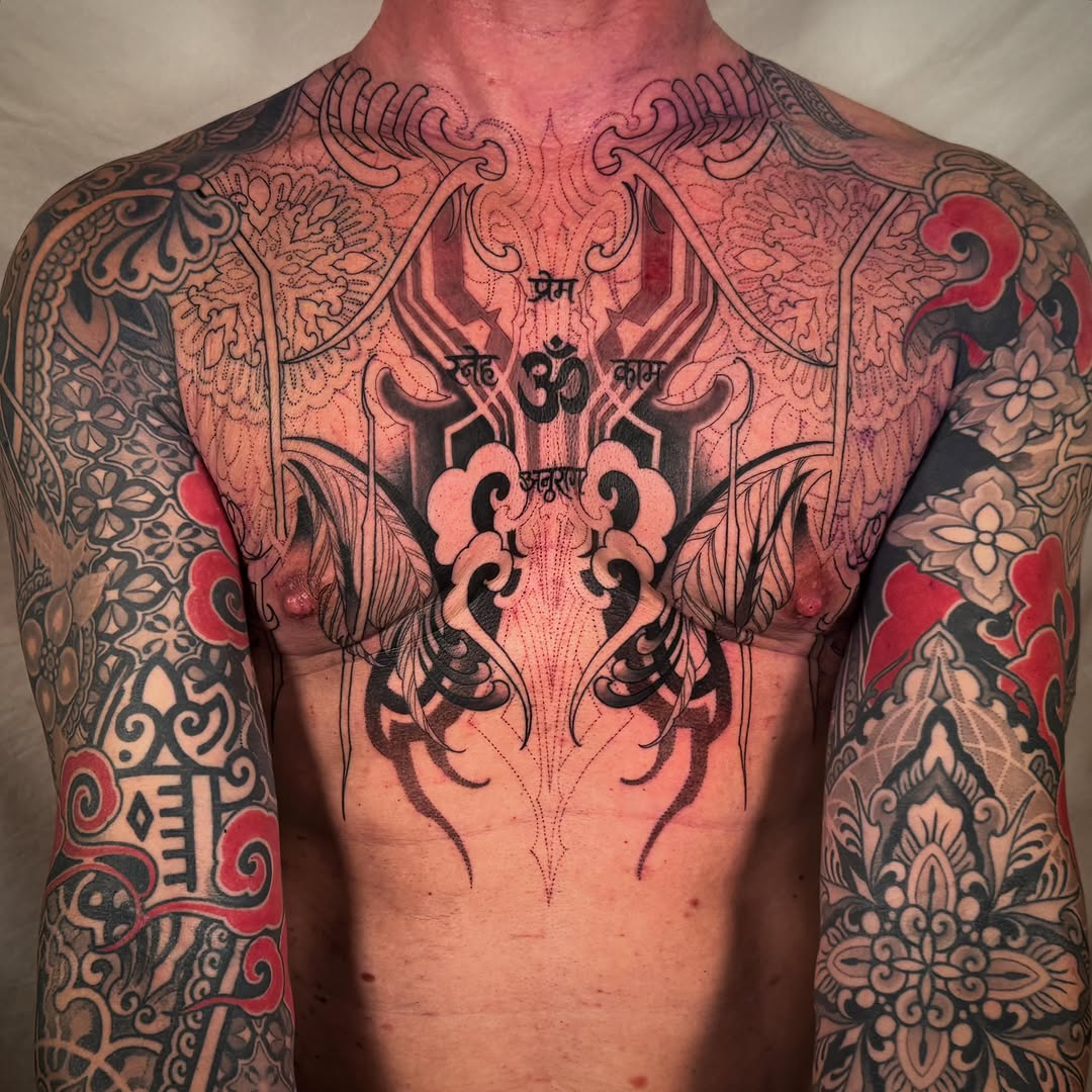 Tattoo by @iamnicholasblack — blackwork, ornamental