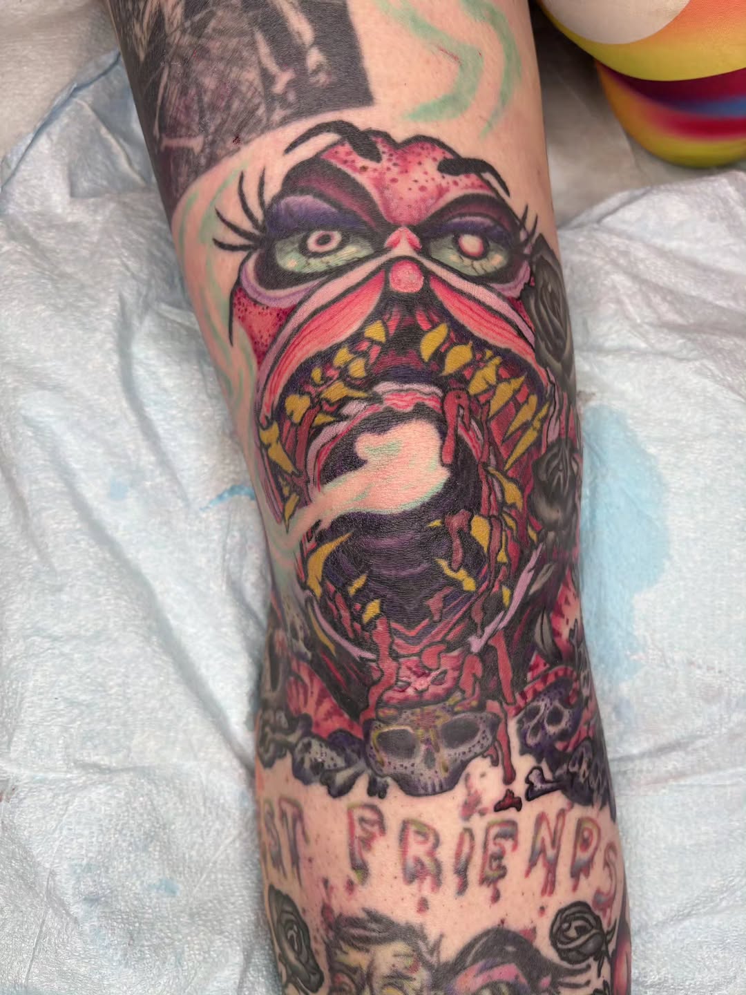 Tattoo by @inkbyrobyn — new_school, trash_polka