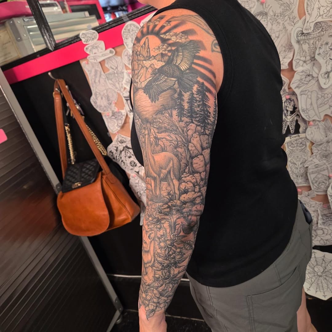 Tattoo by @you_aint_seen_muffins_yet β realism, black_and_grey