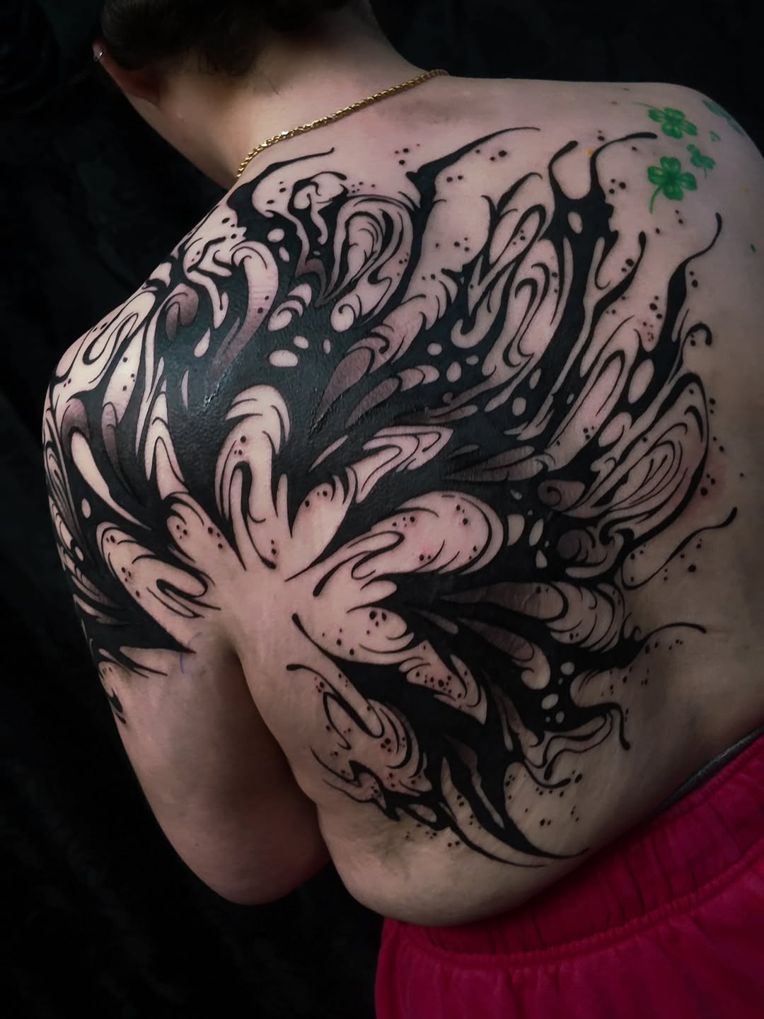 Tattoo by @jbrooks.blvckwork — blackwork, ornamental