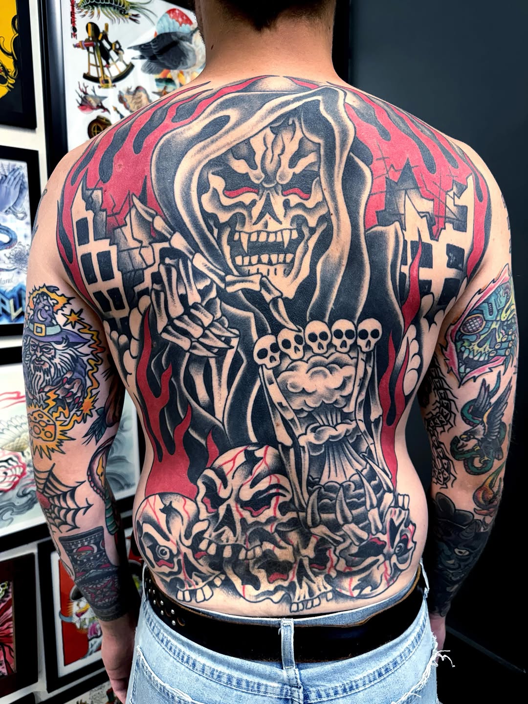 Tattoo by @chrisspriggs — american_traditional, blackwork