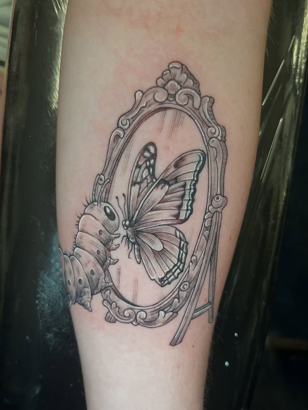 Tattoo by @necro_comicon — black_and_grey, illustrative