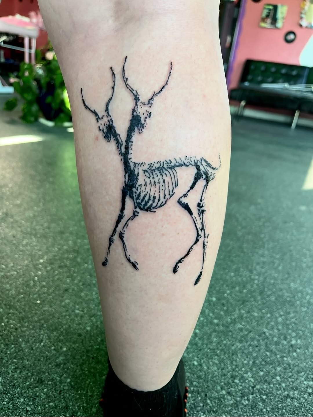 Tattoo by @inkedcherub — blackwork, dark_realism