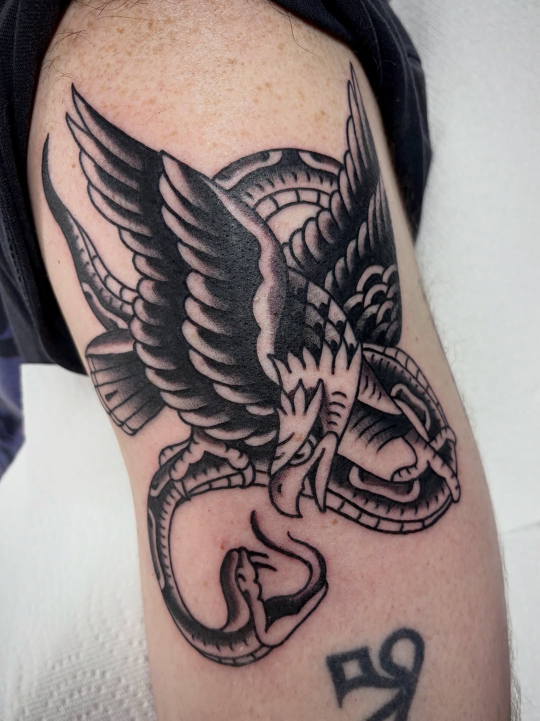 Tattoo by @joel.graytattoos — american_traditional, black_and_grey
