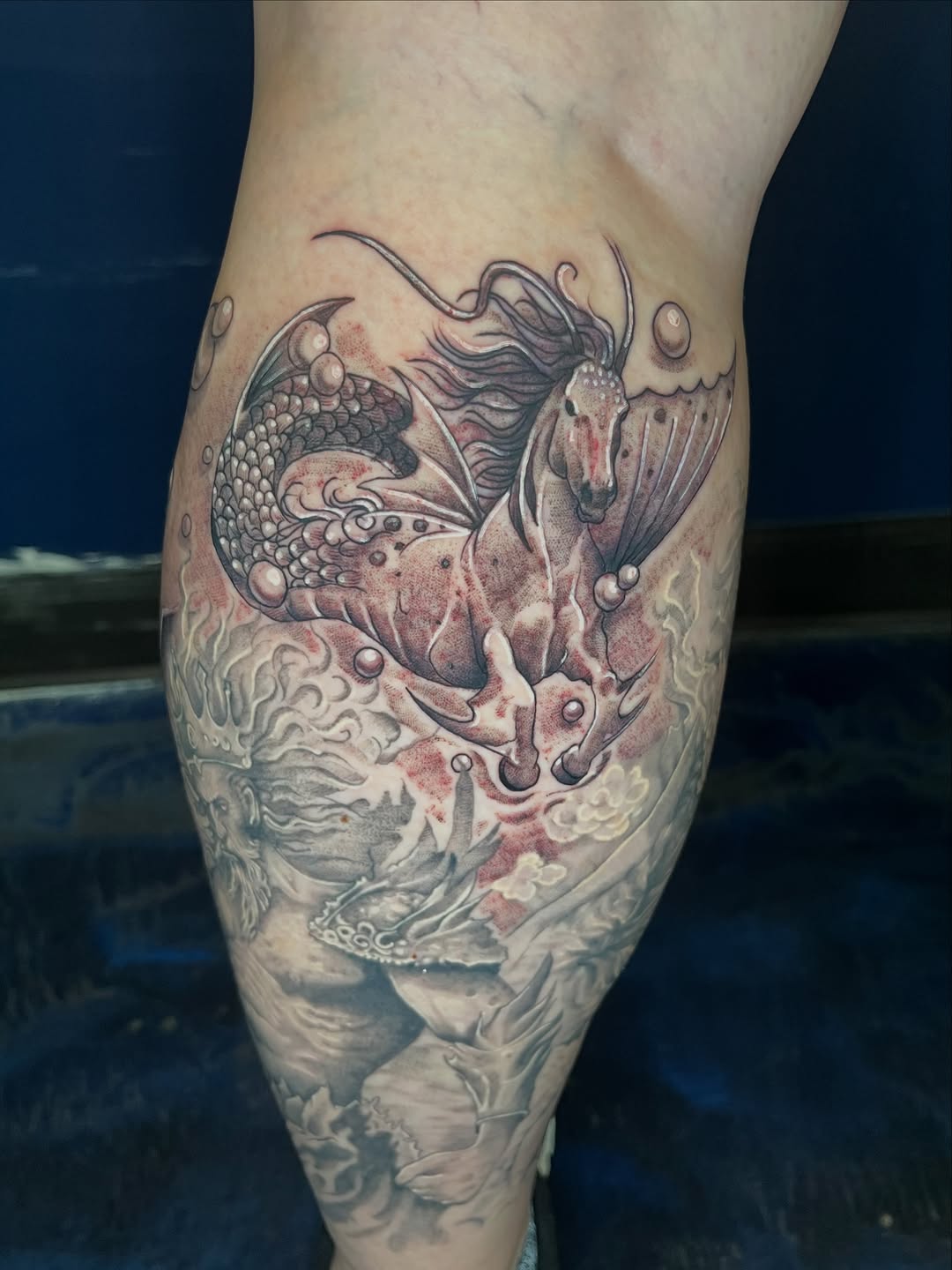 Tattoo by @necro_comicon — realism, black_and_grey