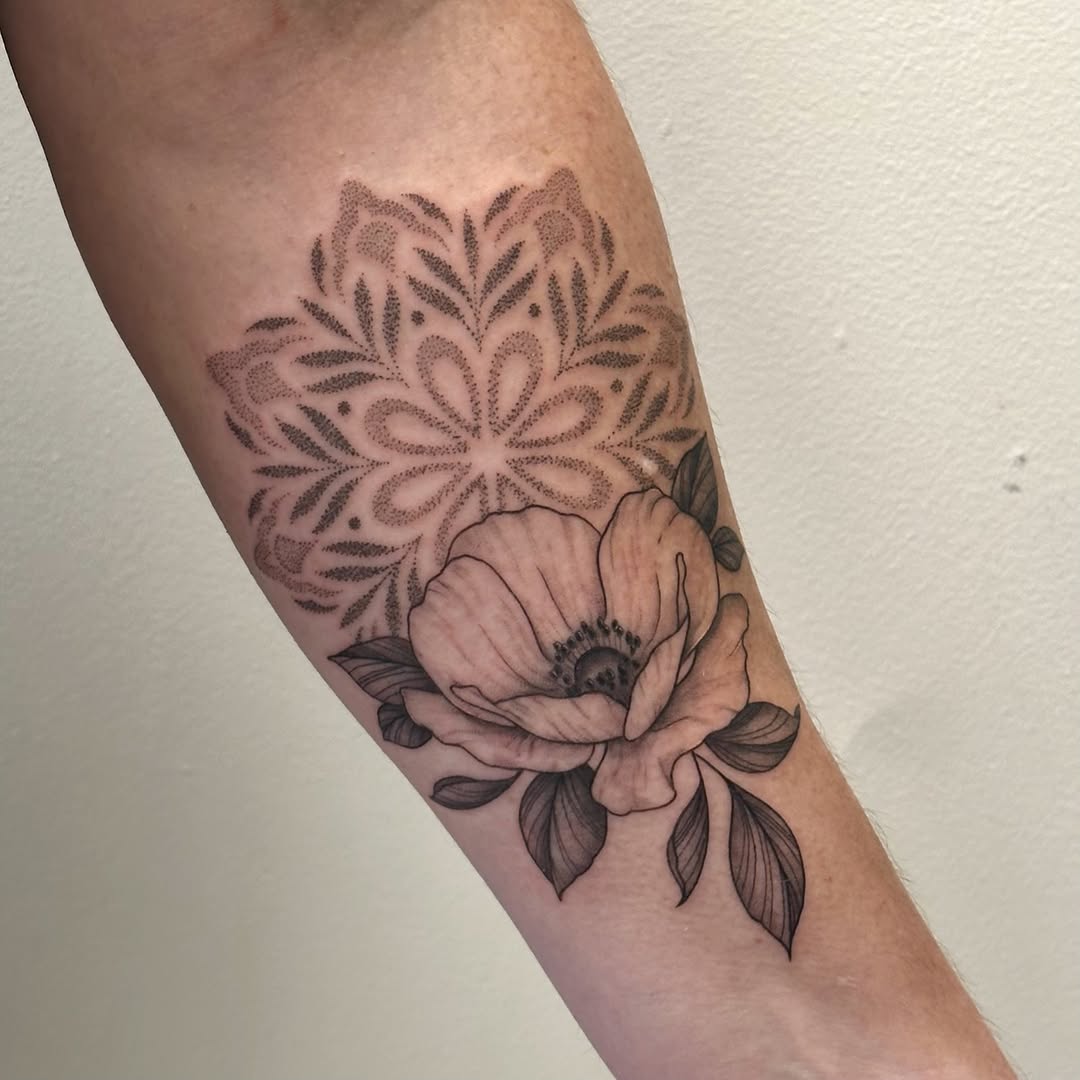 Tattoo by @perreault.productions โ black_and_grey, dotwork
