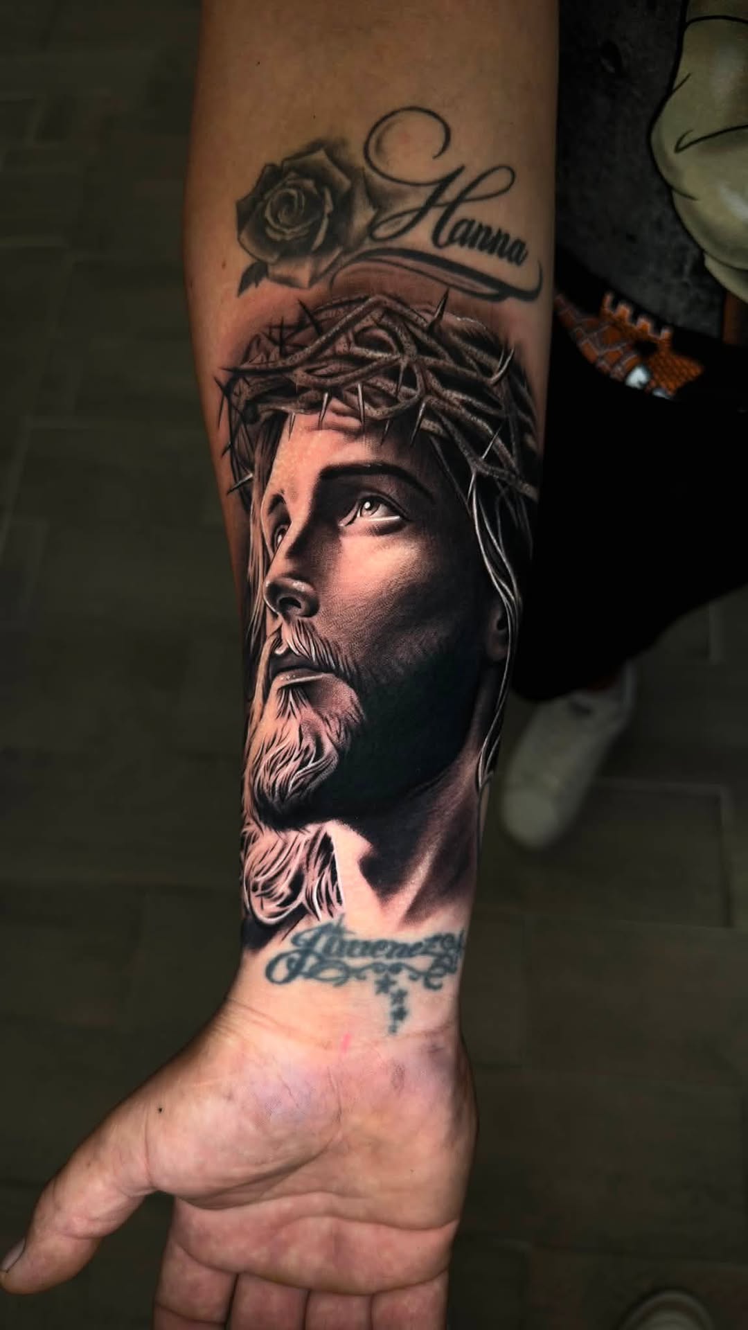 Tattoo by @juanon_tattoos โ realism, black_and_grey