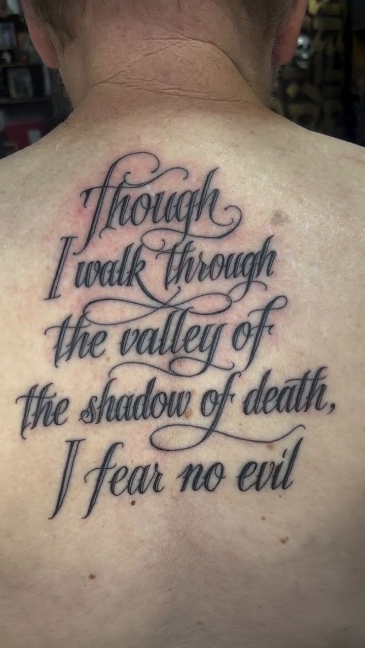 Tattoo by @krushkortnay — lettering_script