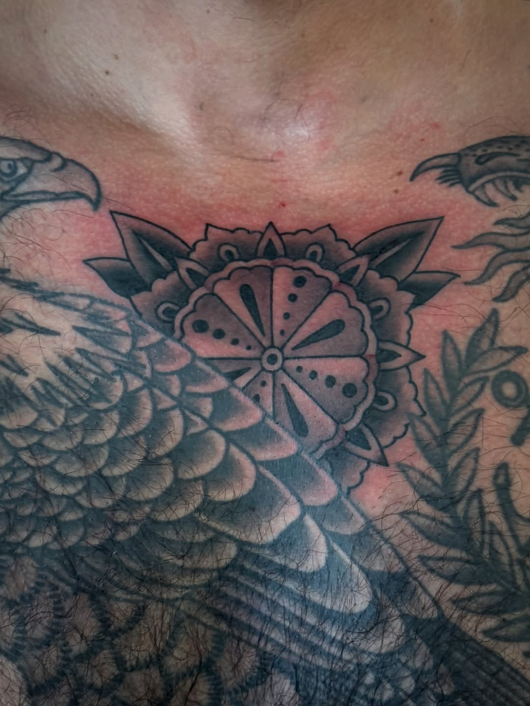 Tattoo by @laurent_trelaun — geometric, black_and_grey