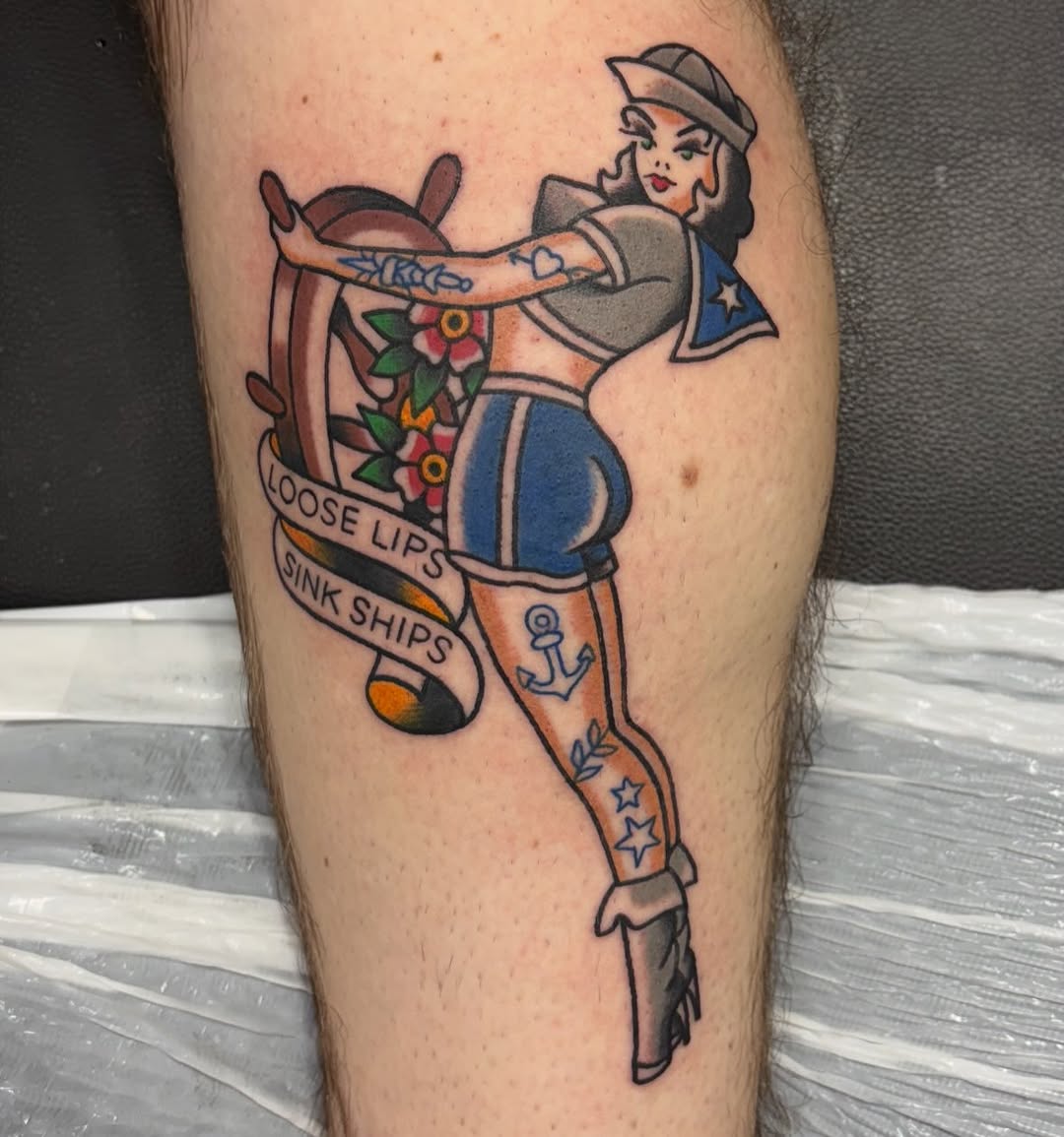 Tattoo by @taylor_einan โ american_traditional, lettering_script