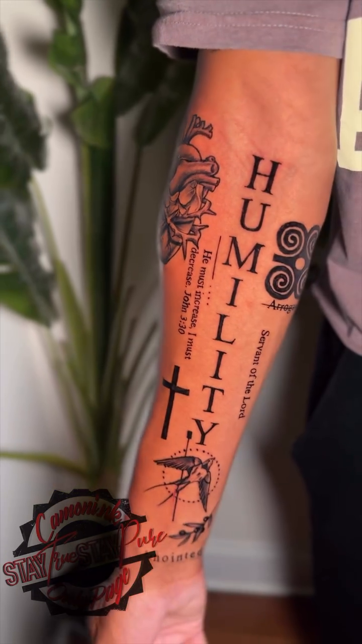 Tattoo by @camoni.nk — lettering_script, blackwork