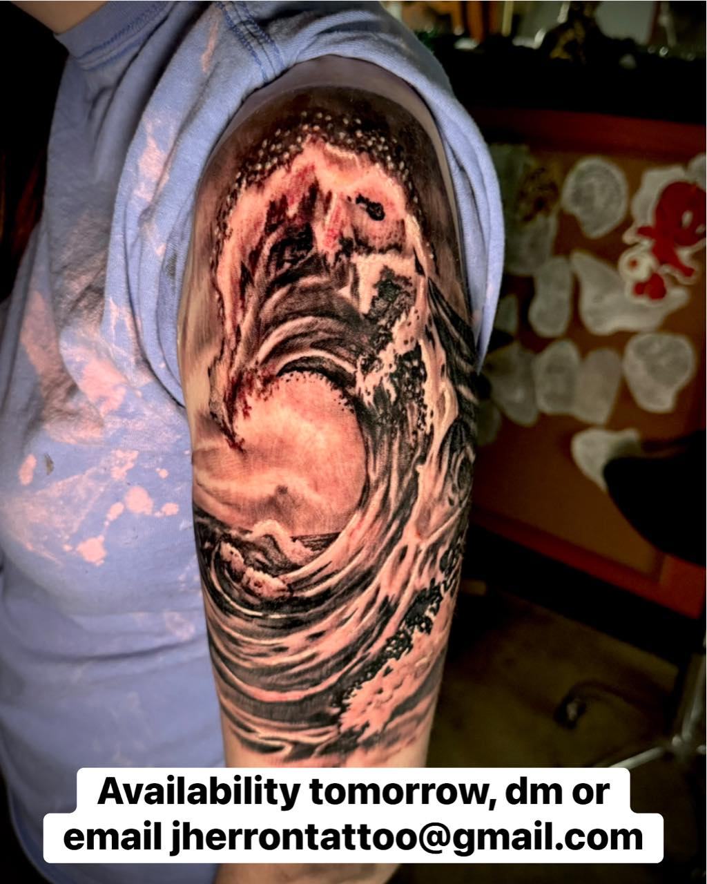 Tattoo by @jherrontattoo — realism, black_and_grey