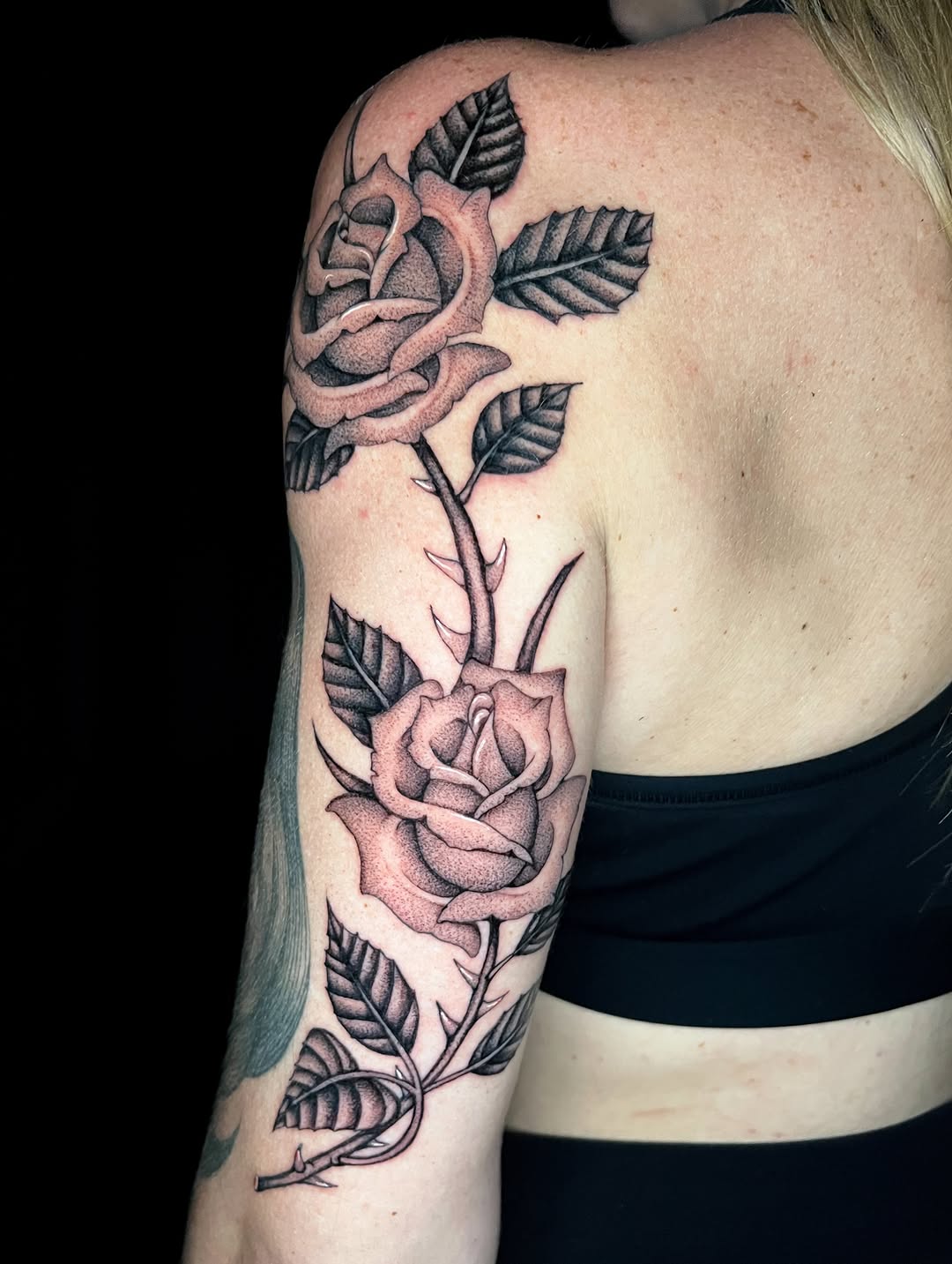 Tattoo by @derosario__ — black_and_grey, realism
