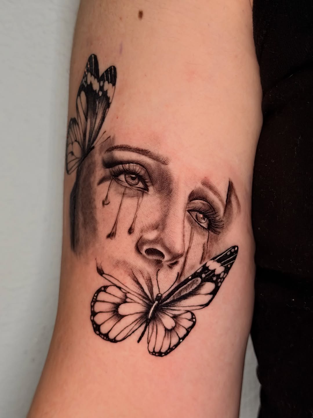 Tattoo by @vileinkzz — realism, black_and_grey