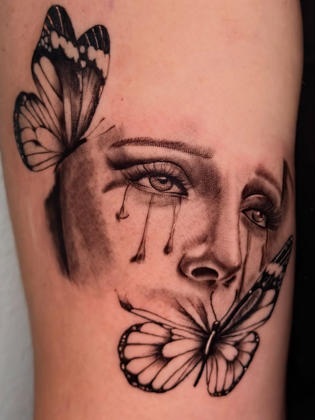 Tattoo by @vileinkzz — realism, black_and_grey
