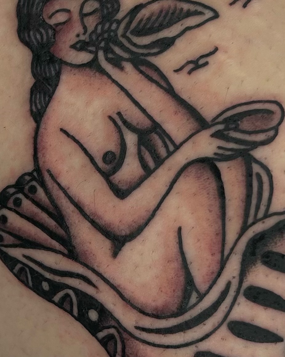 Tattoo by @hubert_serrano โ american_traditional, black_and_grey