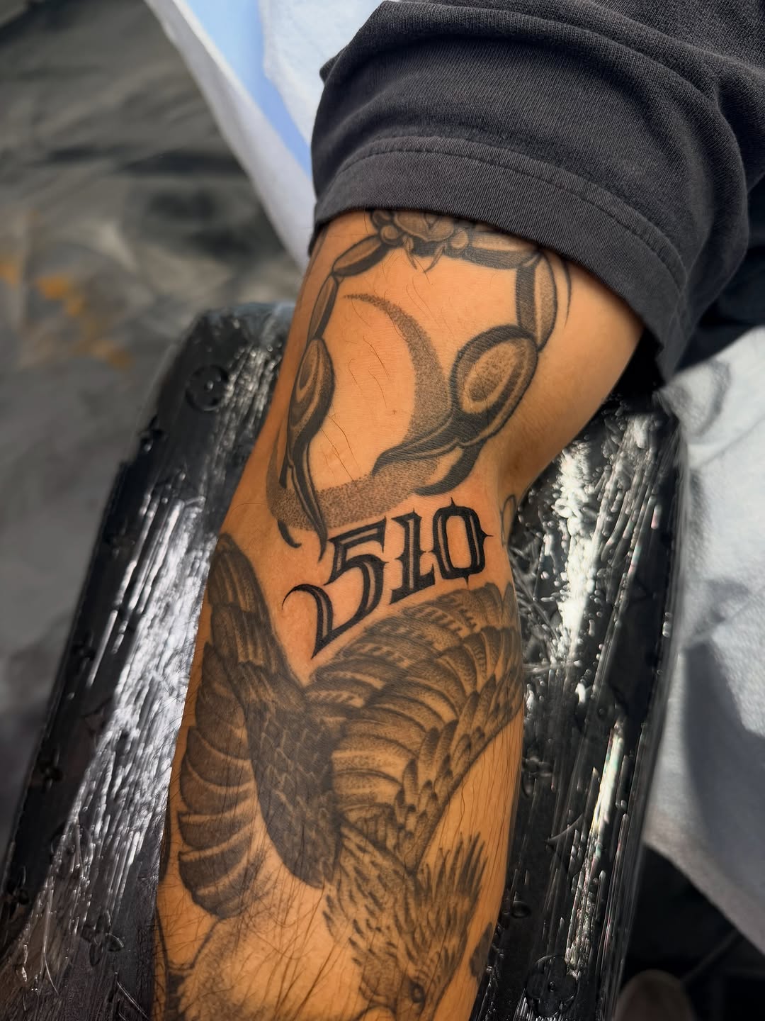 Tattoo by @stillballin6_ — black_and_grey, lettering_script