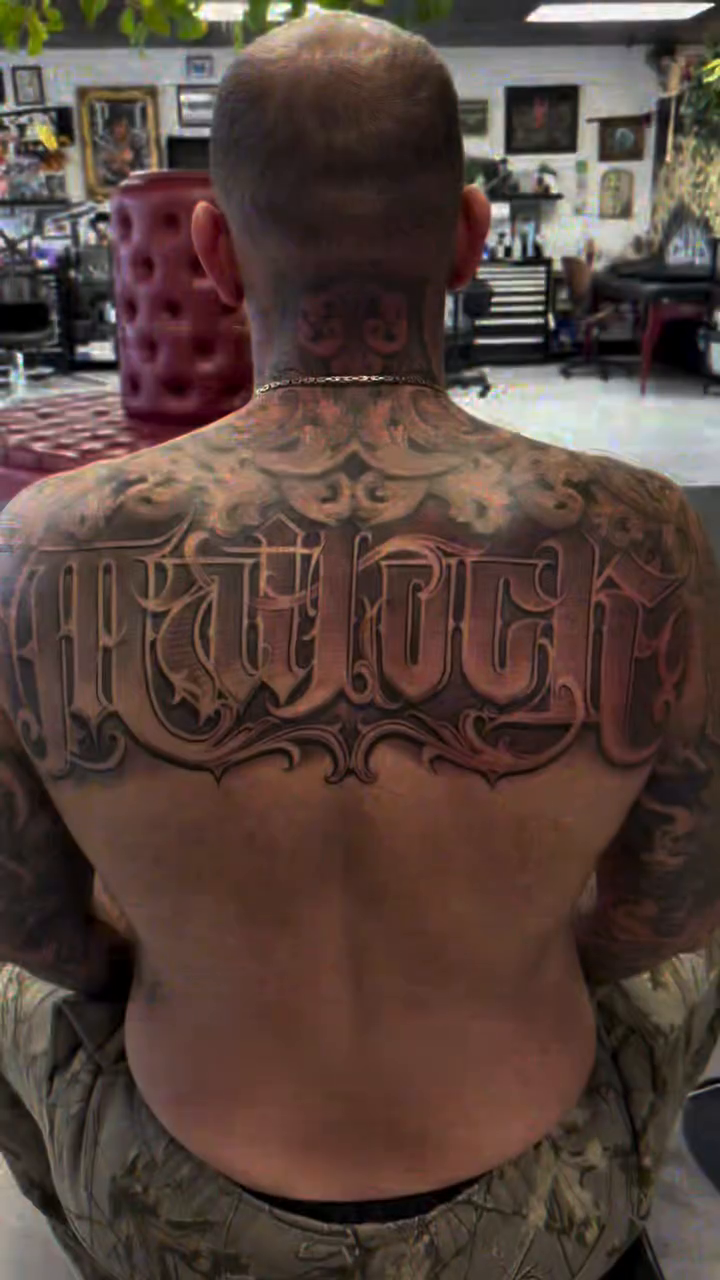Tattoo by @ashtattooer — lettering_script, chicano