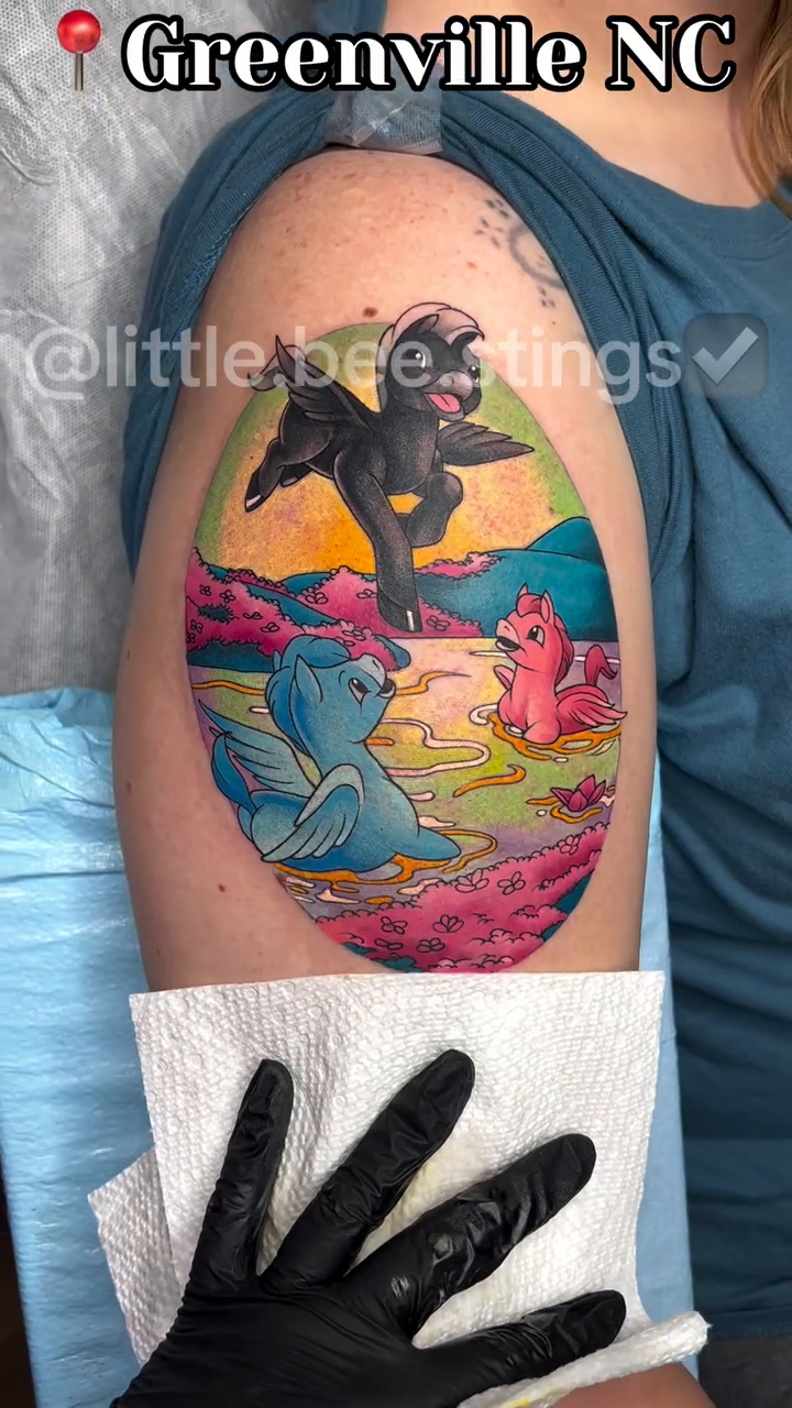 Tattoo by @little.bee.stings — anime, realism