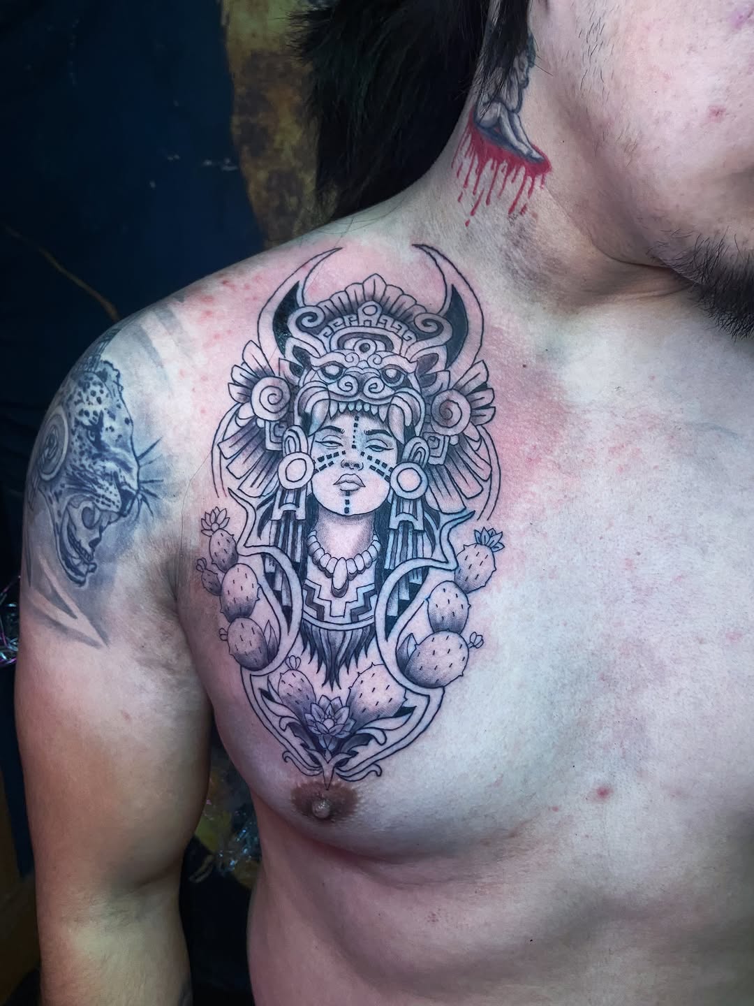 Tattoo by @tinyterrorink — black_and_grey, geometric