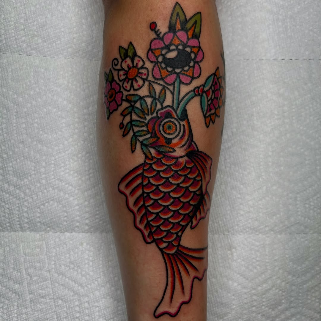 Tattoo by @bubblegum.lei — american_traditional, neo_traditional