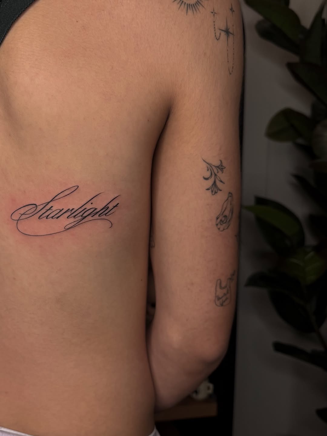 Tattoo by @maggieangulotattoo — lettering_script, fine_line