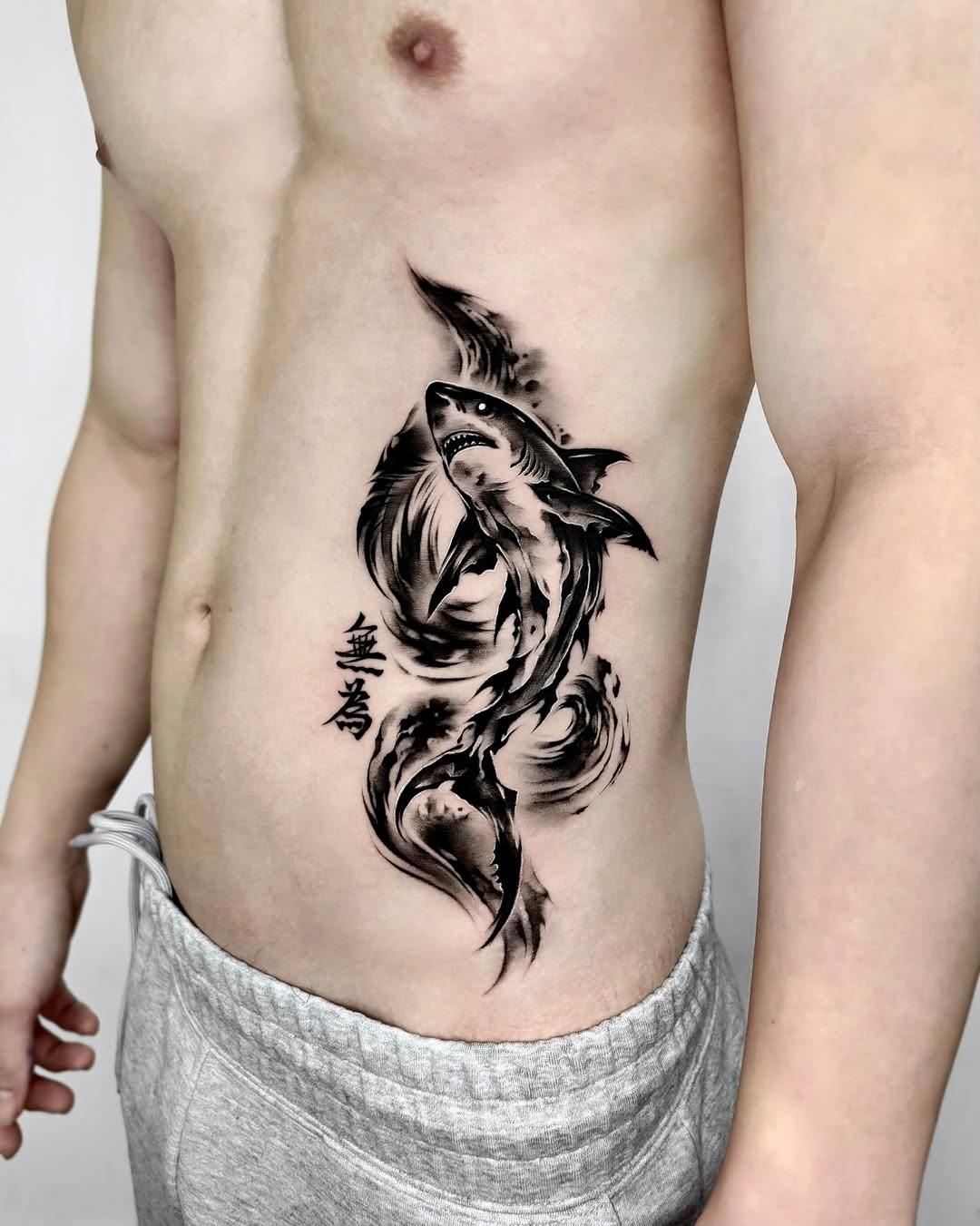 Tattoo by @jing.ink — black_and_grey, realism