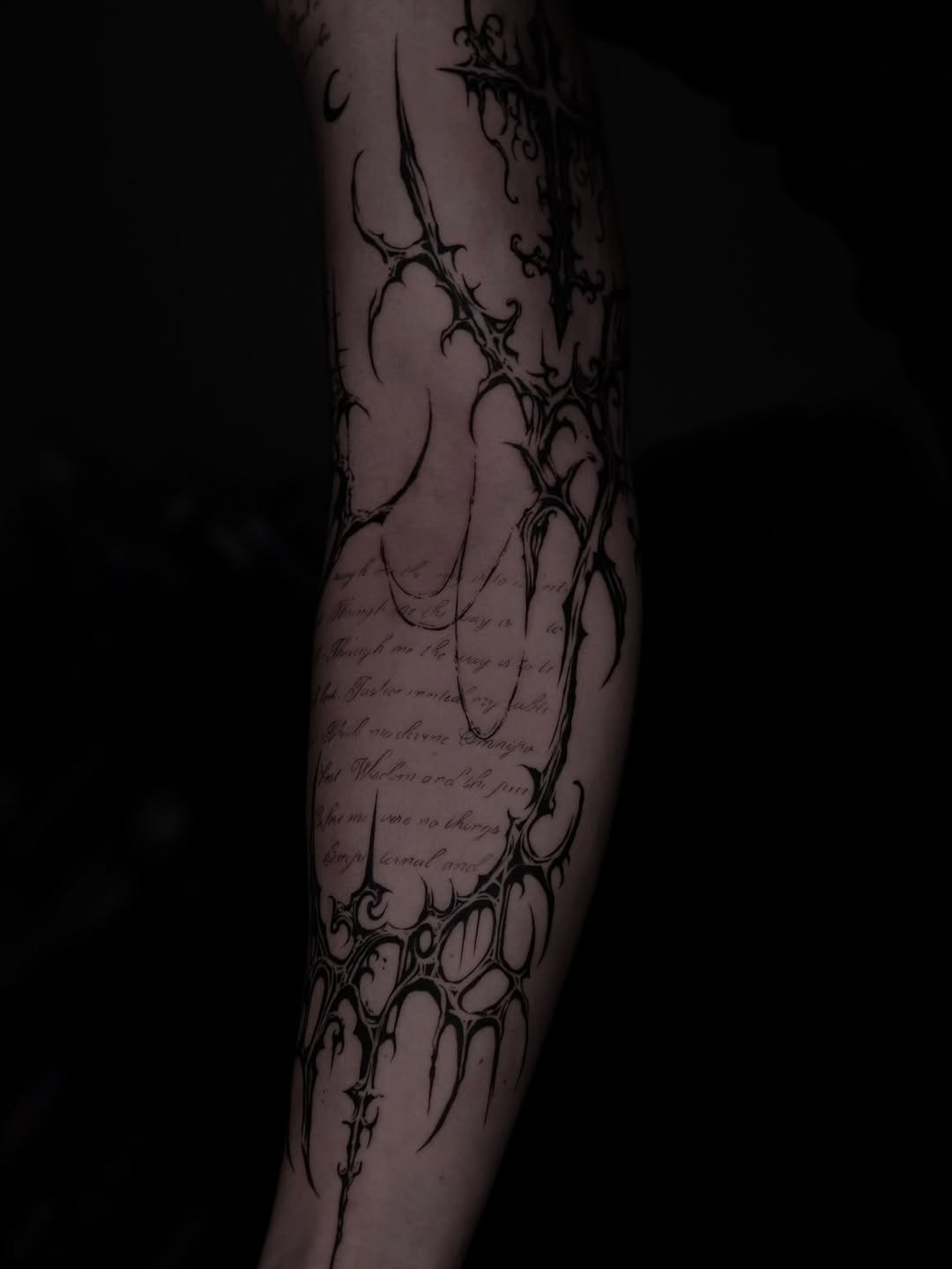 Tattoo by @grxytattoo — blackwork, lettering_script