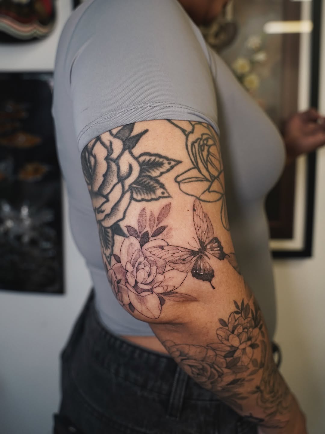 Tattoo by @emmaleetattoo — black_and_grey, realism
