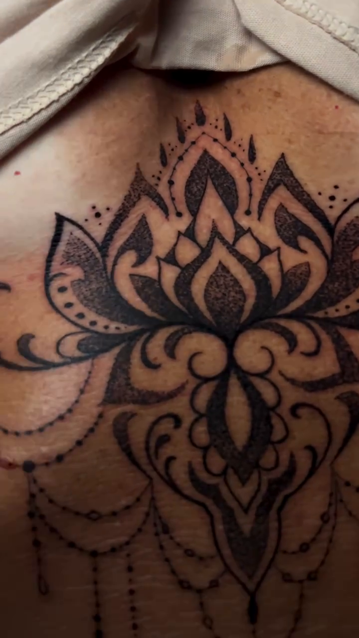 Tattoo by @frankendots — dotwork, ornamental