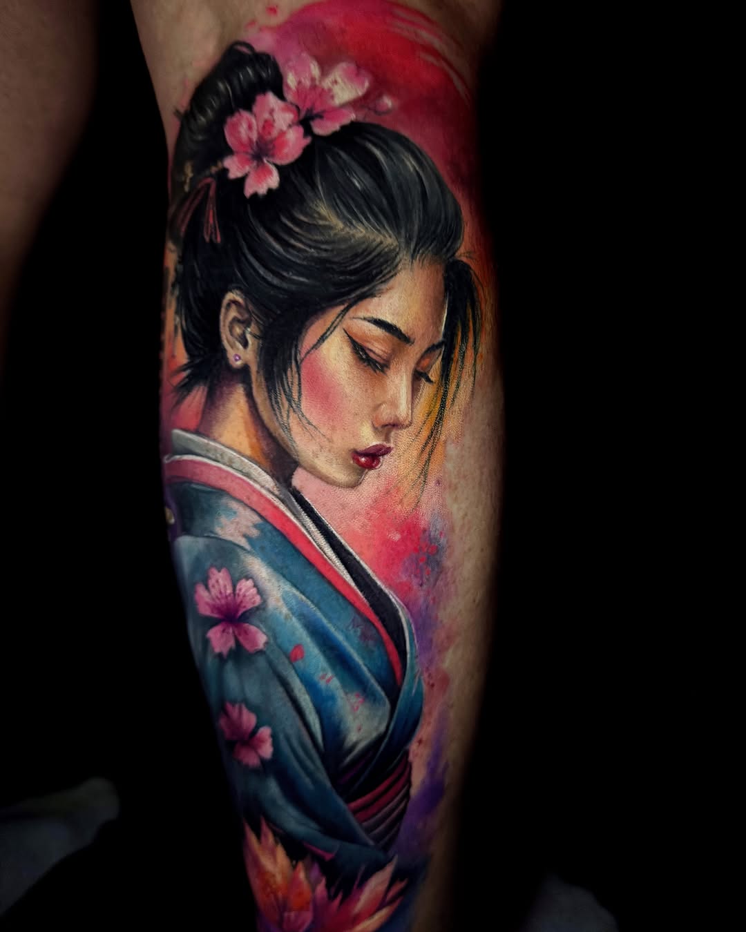 Tattoo by @khludnev_tattoo — realism, watercolor