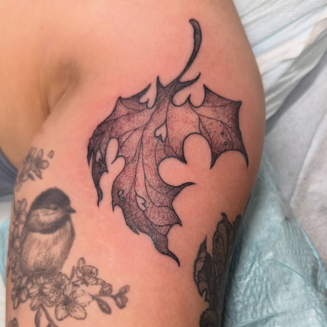 Tattoo by @rebekatattoos โ dotwork, black_and_grey