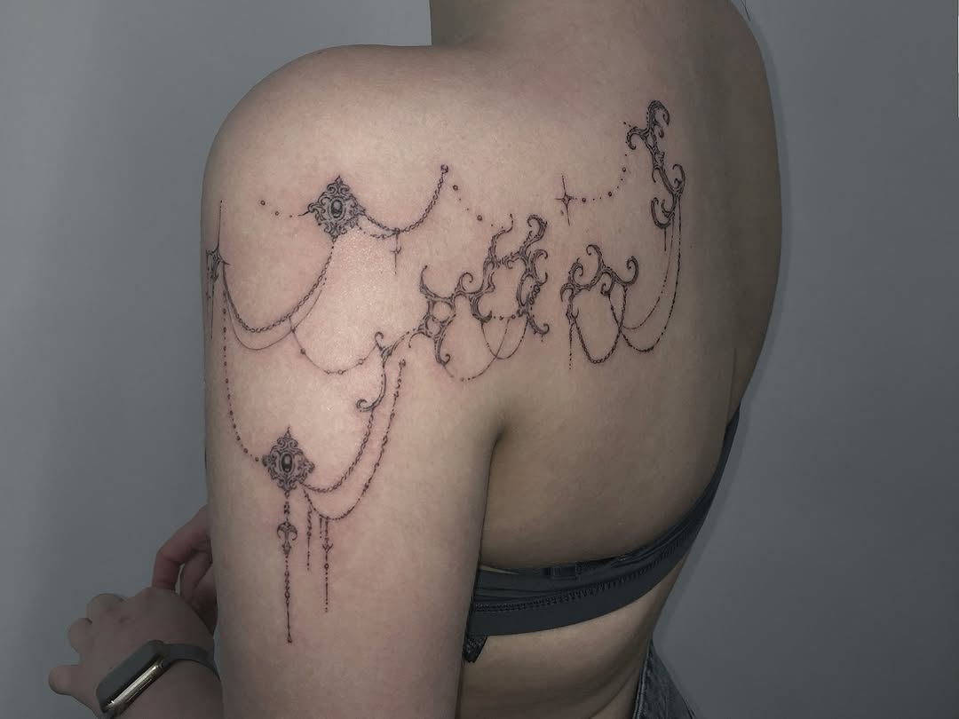 Tattoo by @keeshetattoo β fine_line, ornamental