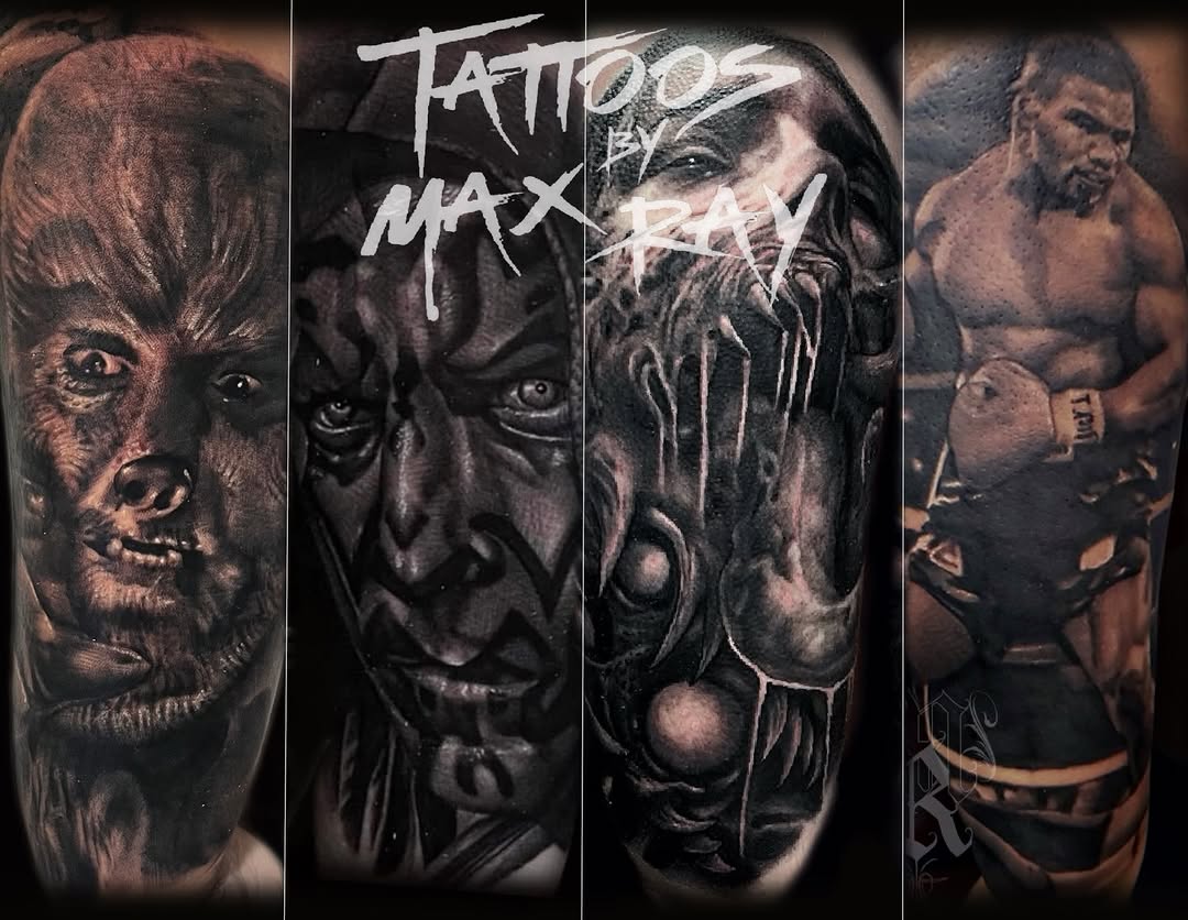 Tattoo by @maxraytattoos โ realism, black_and_grey