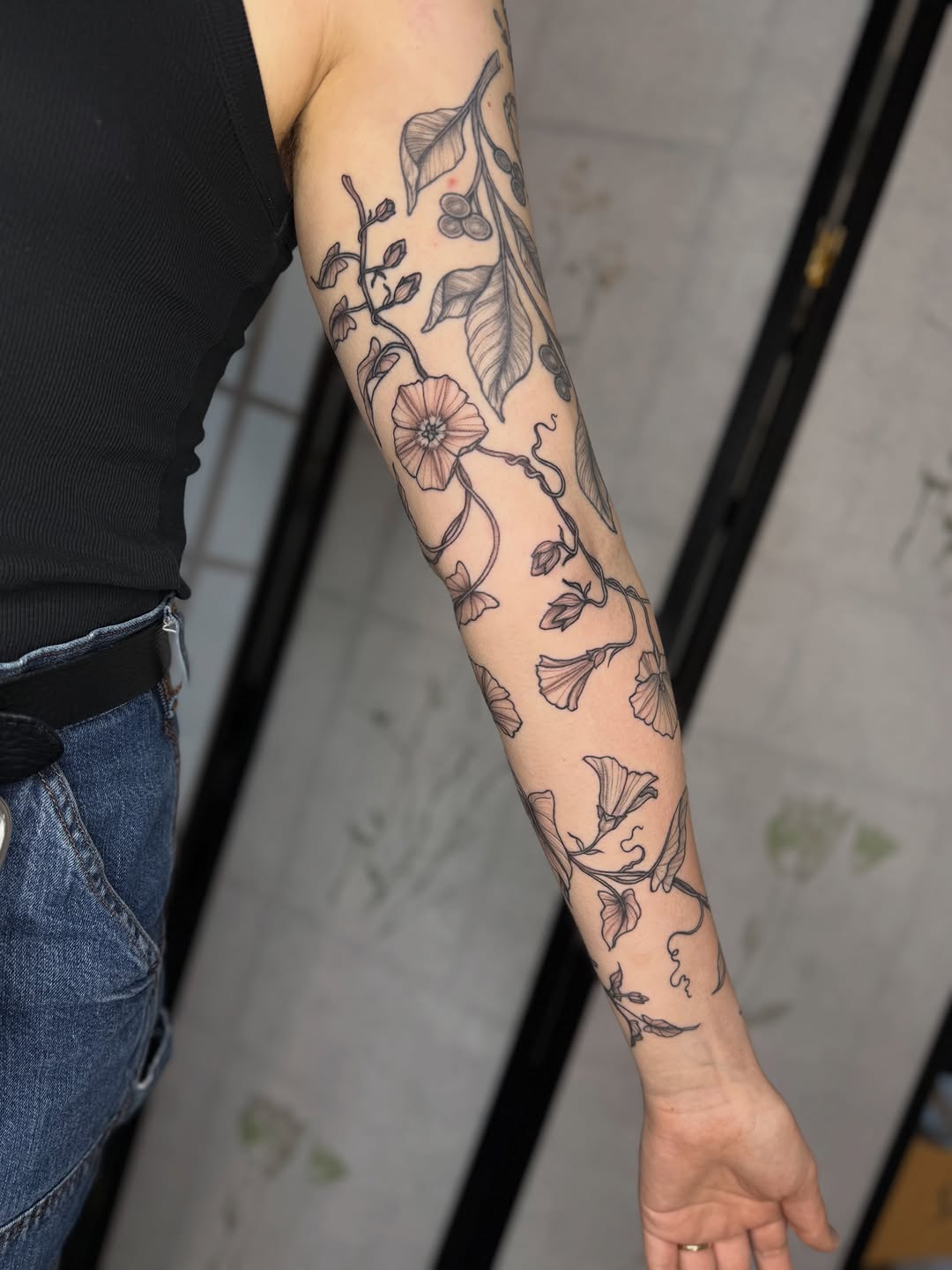Tattoo by @noelle_adrienne — fine_line, black_and_grey