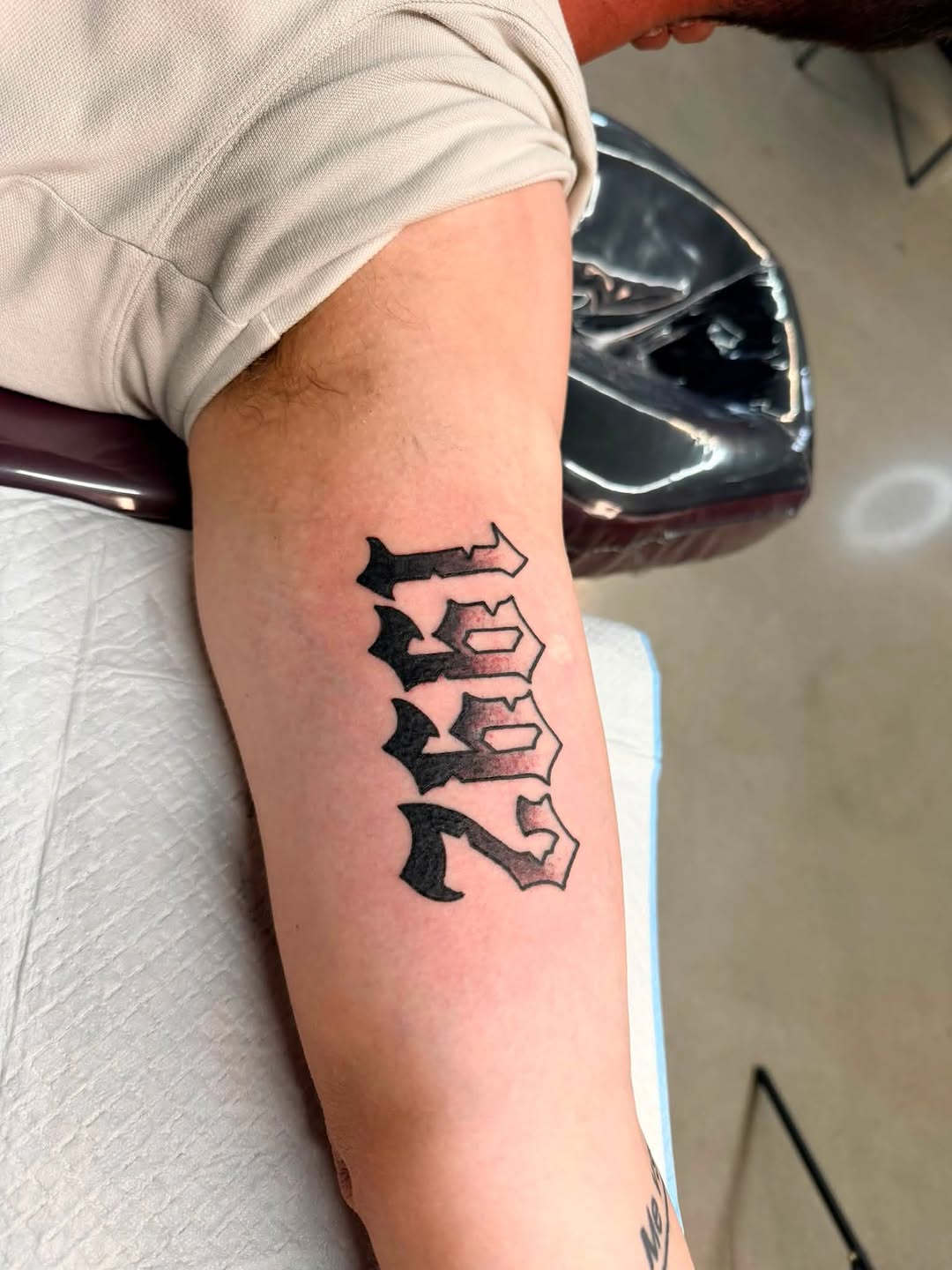 Tattoo by @catfishjimmytattoos — lettering_script