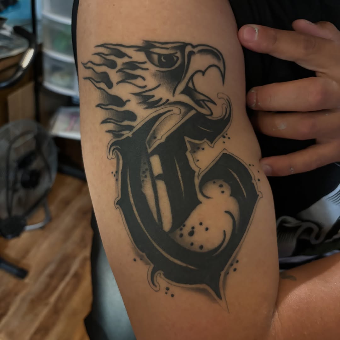 Tattoo by @thegonz541 — black_and_grey, lettering_script