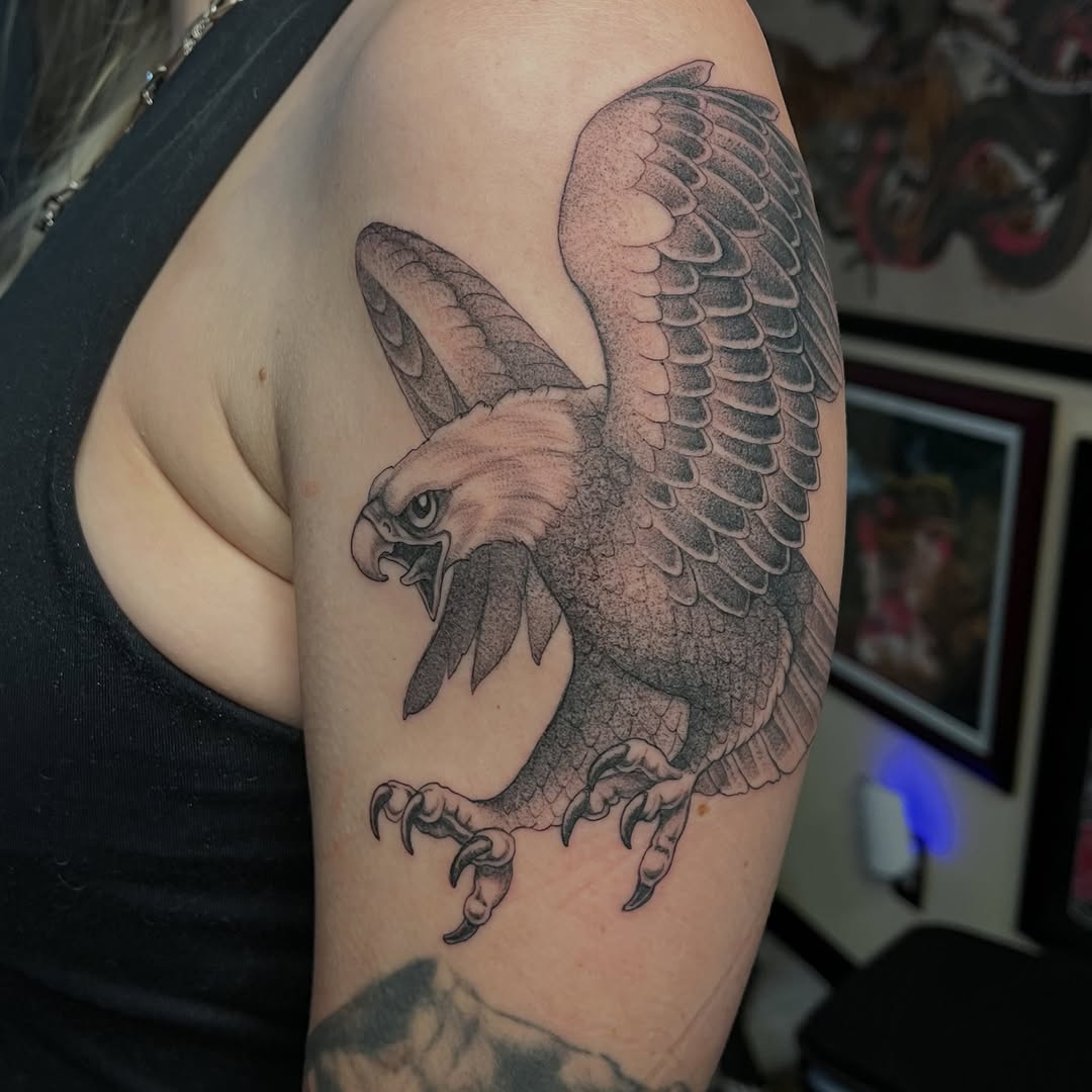 Tattoo by @adamhabecker — black_and_grey, realism