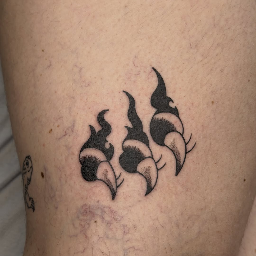 Tattoo by @fleabagtattoos — blackwork, dotwork