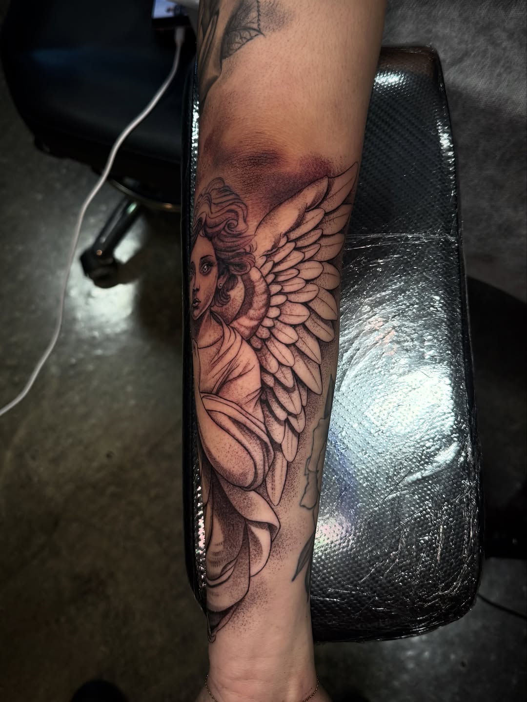 Tattoo by @lujanink — black_and_grey, realism