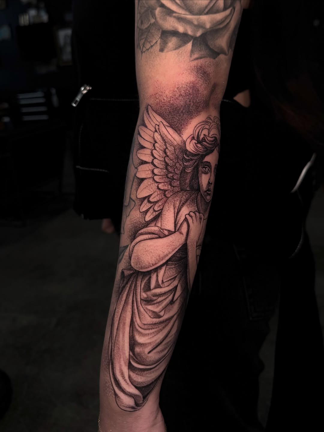 Tattoo by @lujanink — black_and_grey, realism