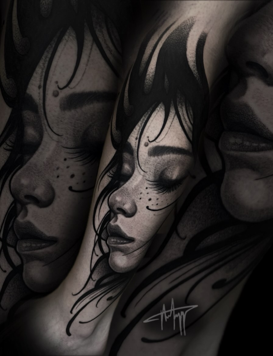 Tattoo by @the_alkomist — black_and_grey, realism