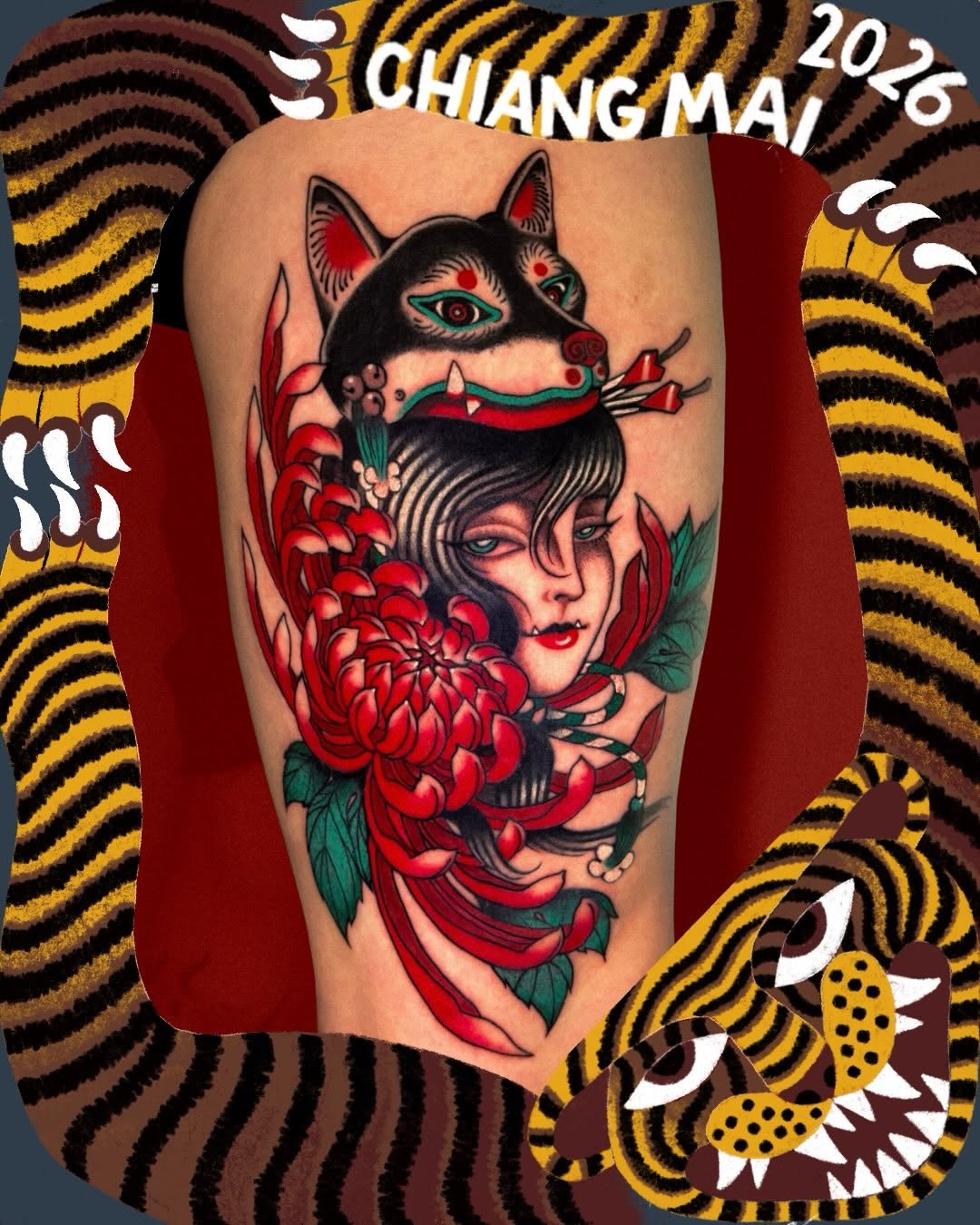 Tattoo by @dayninestattoo — neo_traditional, japanese_irezumi