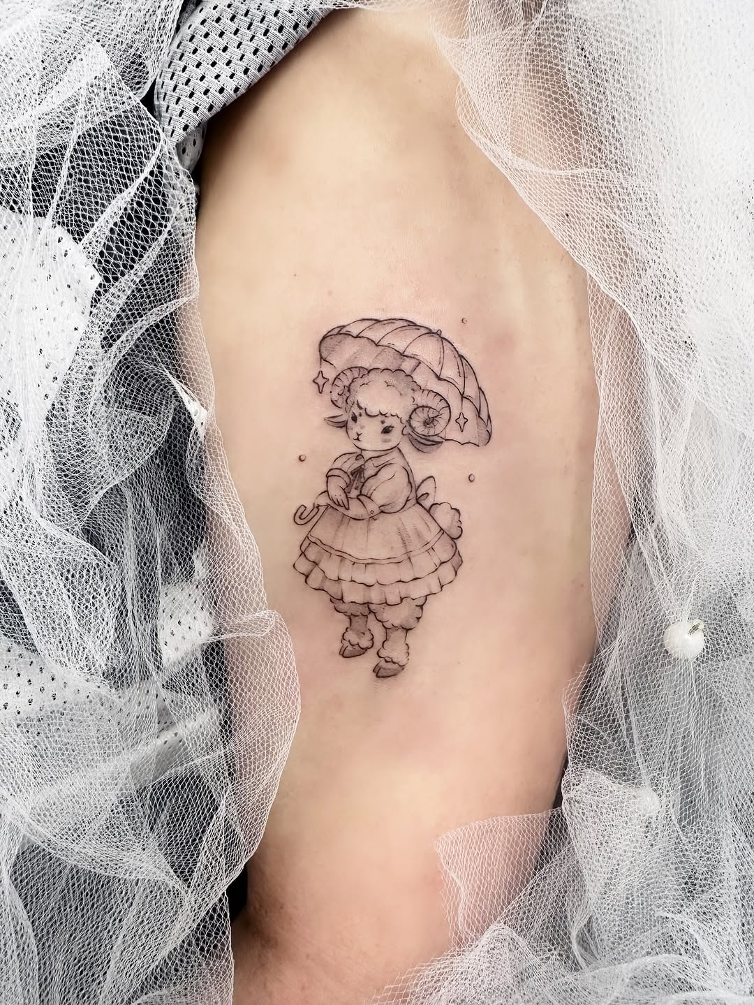 Tattoo by @yumee.ink — illustrative, fine_line