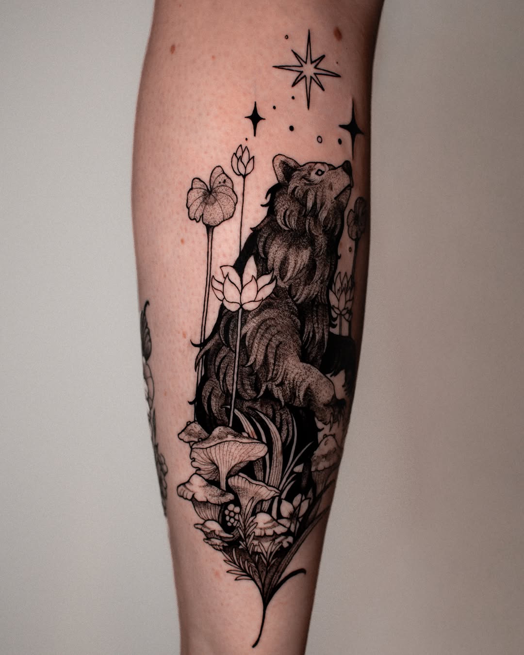 Tattoo by @monique.munoz.art — black_and_grey, illustrative