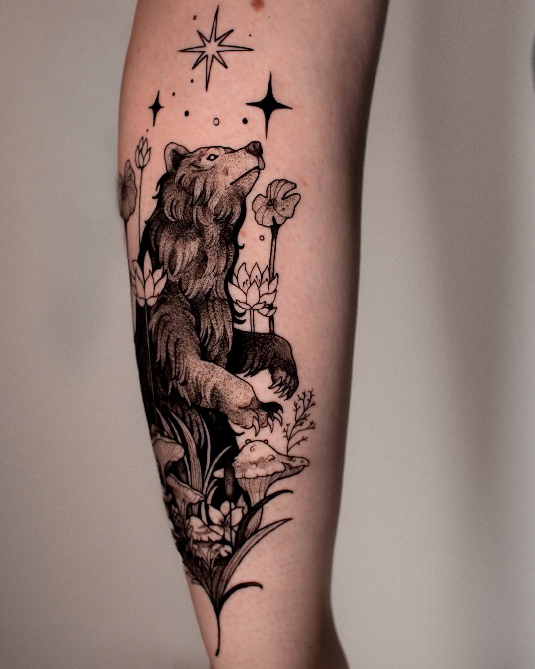 Tattoo by @monique.munoz.art — illustrative, black_and_grey