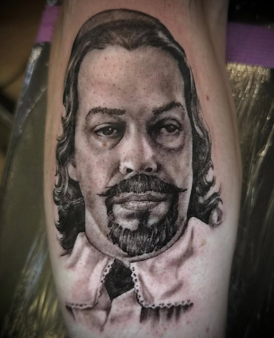 Tattoo by @justalantattoos — realism, black_and_grey