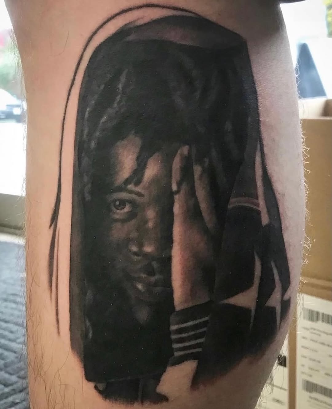 Tattoo by @justalantattoos — realism, black_and_grey