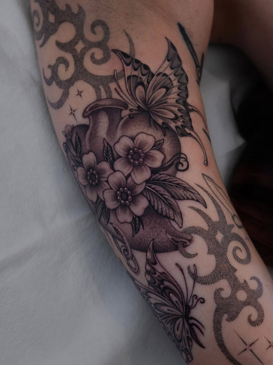Tattoo by @ellafromhella — black_and_grey, realism