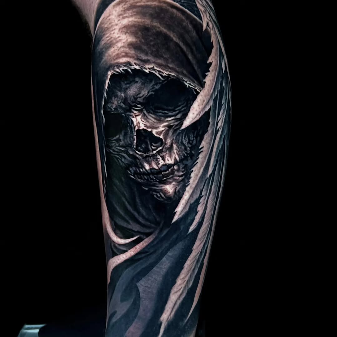 Tattoo by @alan.giles.tattoos — realism, dark_realism